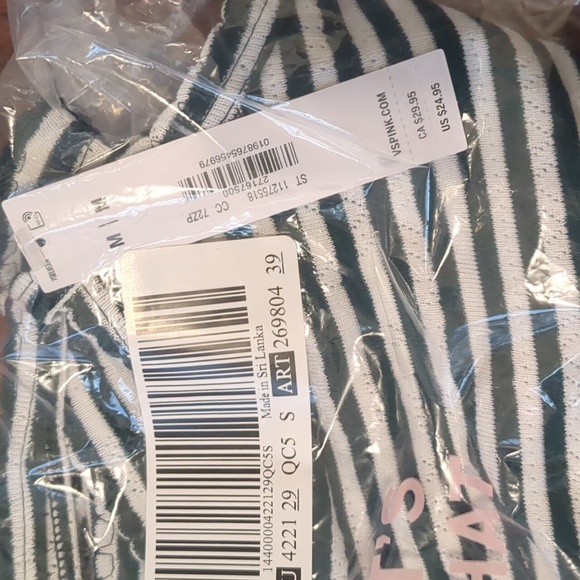 New Victoria Secret PINK Pointelle Henley Cami - Picture 5 of 5